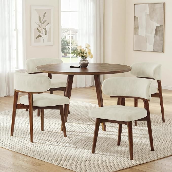 Dining Chairs Set of 2, Modern Upholstered Dining Chairs, Wooden Kitchen Chairs - Image 8