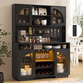 71" Pantry Cabinet, Kitchen Hutch Storage by SOLACEFURNITURE