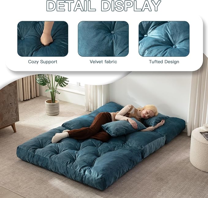 Folding Sofa Bed, Convertible Sleeper Chair - Image 4