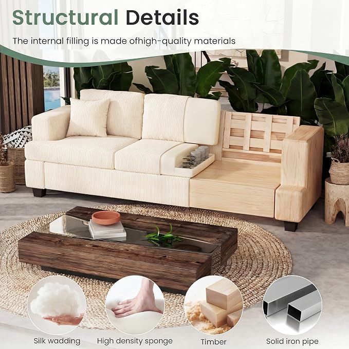 YOUDENOVA 2 Piece Set Comfy Sofa Couch, Loveseat Sofa * 2 - Image 5