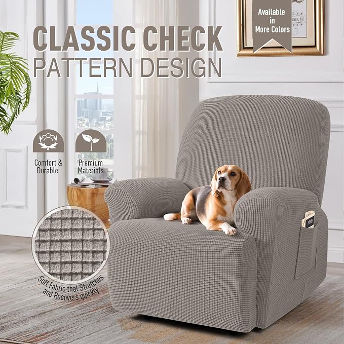 TAOCOCO Oversized Recliner Chair Covers, 1 Seater Streach Recliner Covers Soft - Image 2