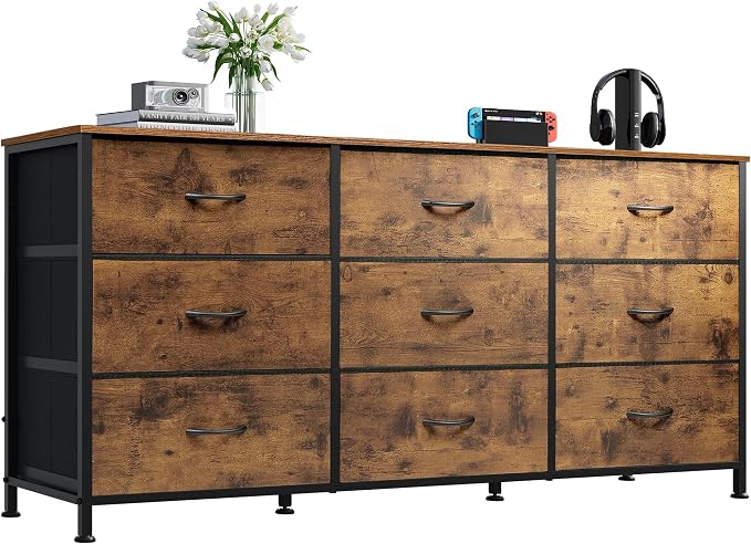 WLIVE 47''W Dresser for Bedroom, Dresser TV Stand for 45, 55 inch TV, Wide by WLIVE