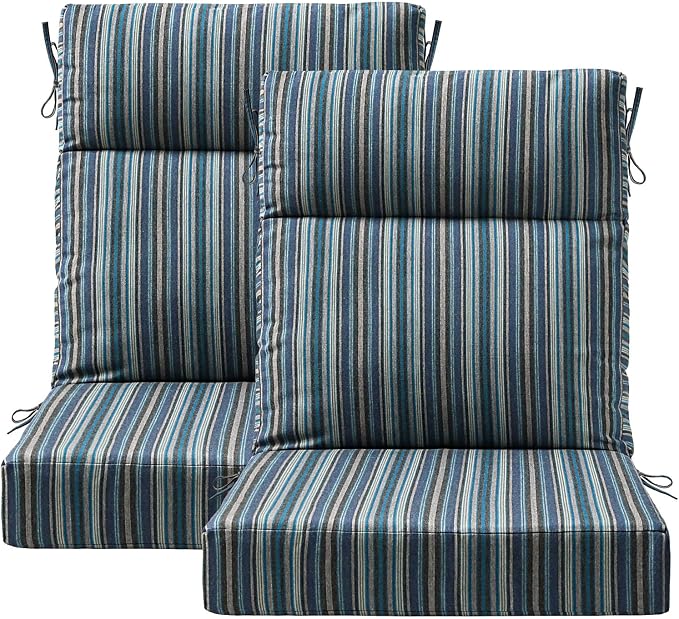 Unimatta Sunbrella Outdoor High Back Chair Cushion Seat Pads, 44 x 21 Inch by Unimatta