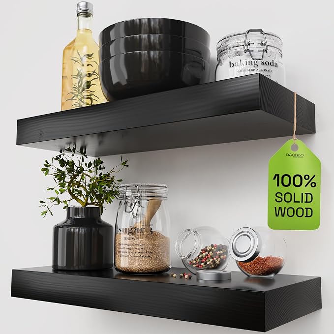 BAOBAB WORKSHOP Wood Floating Shelves by BAOBABWORKSHOP