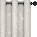 Deconovo Short Kitchen Curtains, Room Darkening Curtain Beige, Thermal by Deconovo
