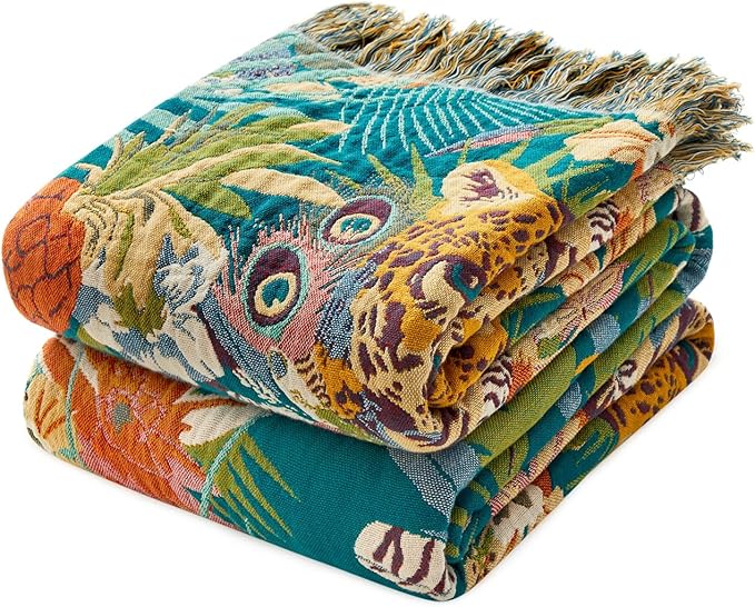 LUTBM Throw Blanket for Bed Couch Sofa Soft Cotton Twin Breathable Summer by LUTBMFindYourFreeSpiritatHome