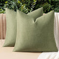 MIULEE Pack of 2 Decorative Outdoor Solid Waterproof Throw Pillow Covers Euro by MIULEE
