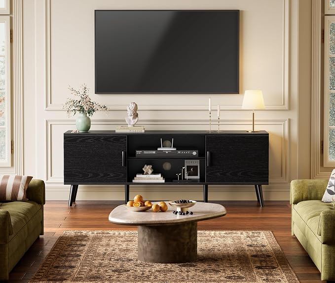 SUPERJARE TV Stand for 55 Inch TV, Entertainment Center - Image 2