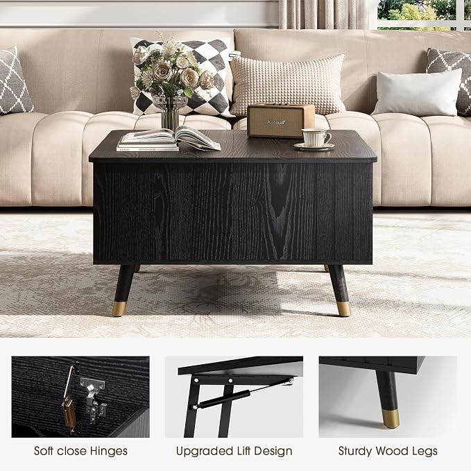 SULIVES Lift Top Coffee Table - Image 4