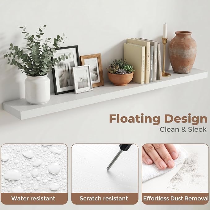 FLYJOE Floating Shelves for Wall, 72 Inch Floating Shelves Set of 1, Kitchen - Image 4