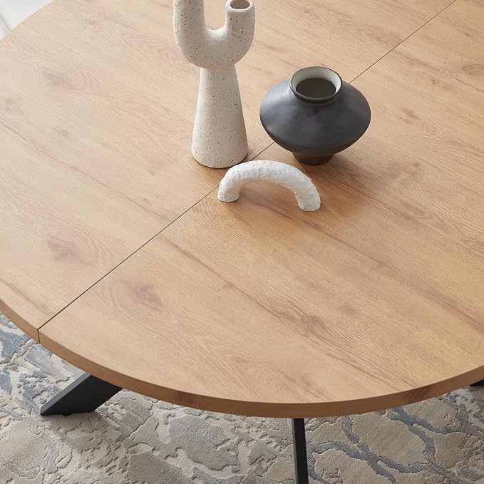 Zerifevni 46.4" Round Dining Table Set, Mid Century Modern Round Dining Table - Image 6