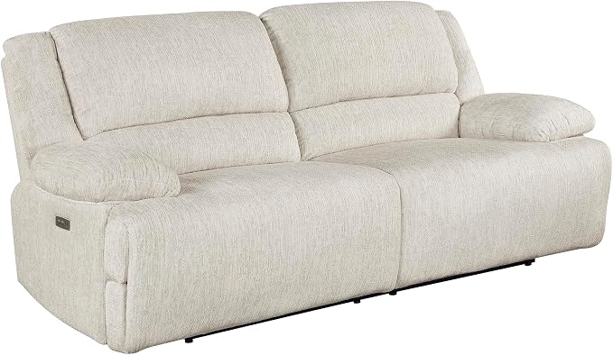 Lexicon Power Double Reclining Sofa, Textured Microfiber Wall Hugger Recliner - Image 8
