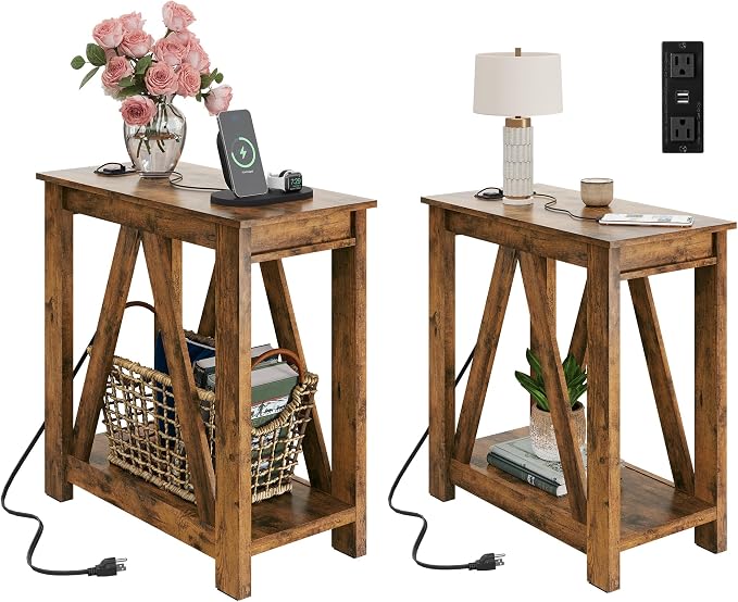 WLIVE End Tables Living Room Set of 2 by WLIVE