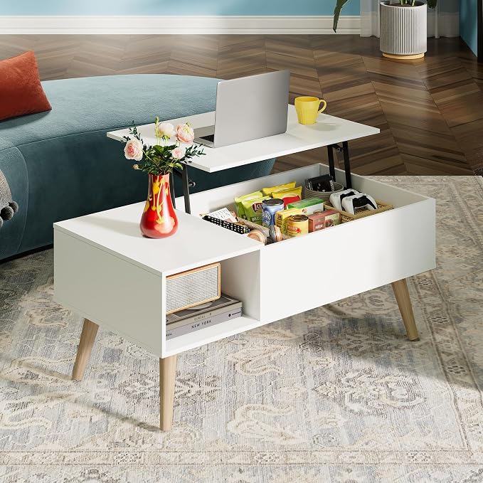 WLIVE Coffee Table for Living Room, Lift Top Coffee Table - Image 2