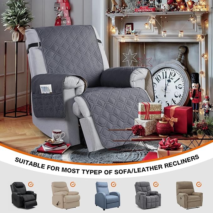 VANSOFY 100% Waterproof Recliner Chair Covers, Recliner Cover Non-Slip Dog - Image 2