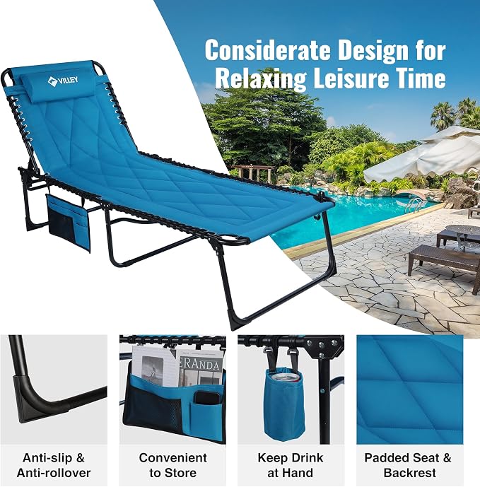 VILLEY Oversized Padded Chaise Lounge - Image 5