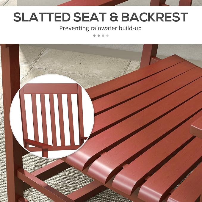 Outsunny Outdoor Rocking Chair Set of 2, Patio Rocking Chair - Image 6