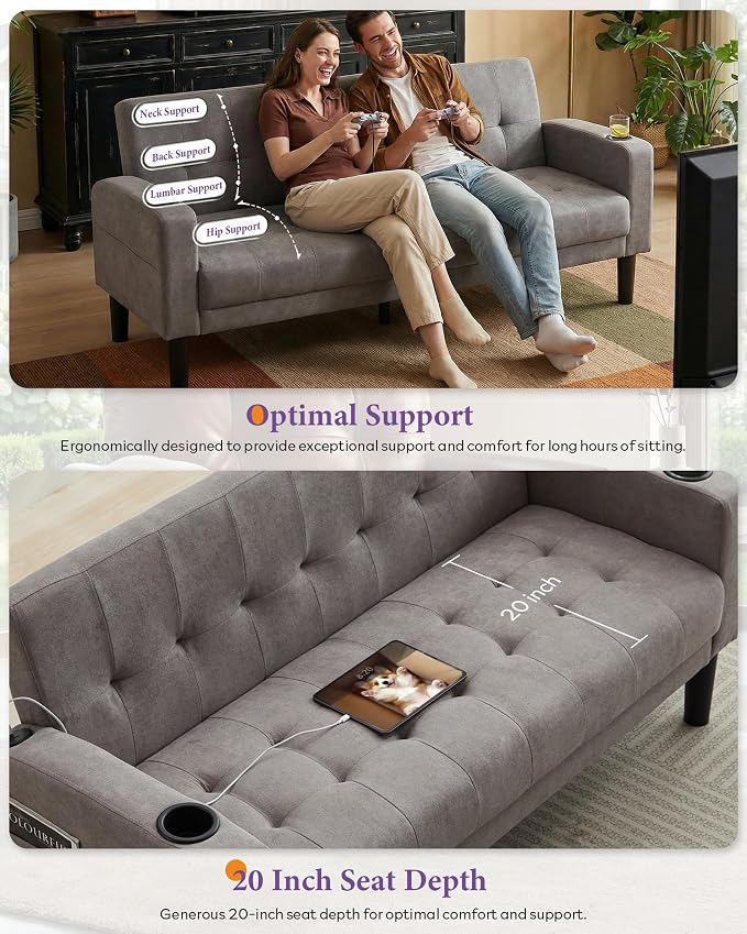 TYBOATLE Sofa Couch, Living Room Furniture Sectional Sofa Sets 2 Pic, Tufted - Image 7