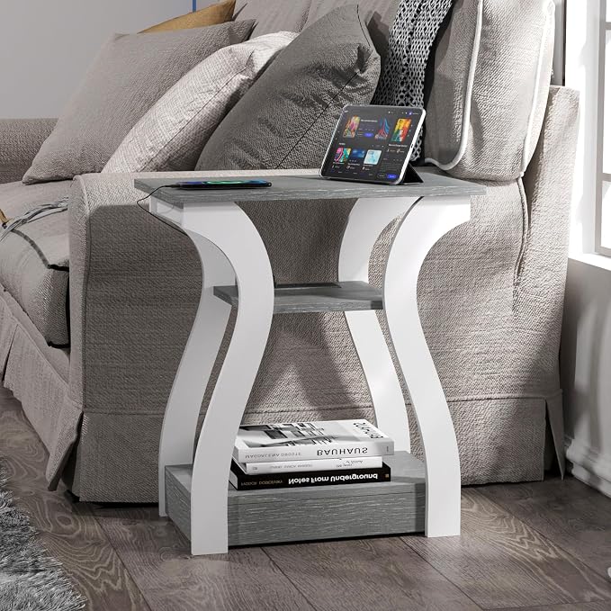 FROMJBEST End Tables Living Room Set of 2, Nightstand - Image 2