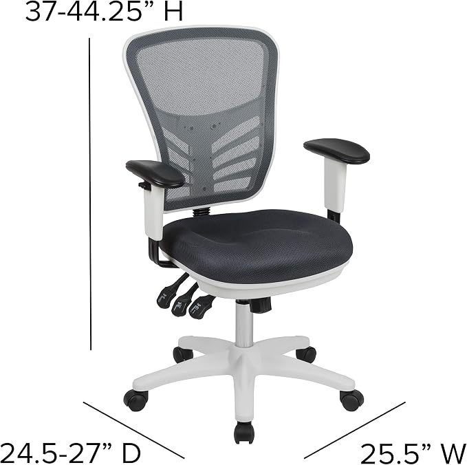 Flash Furniture Nicholas Mid-Back Swivel Office and Gaming Chair, Ergonomic - Image 3