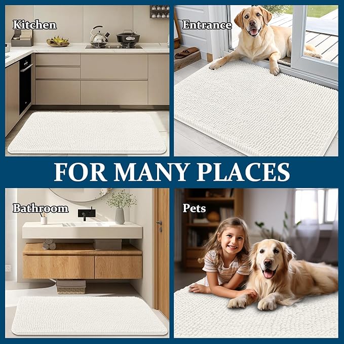 OLANLY Dog Door Mat for Muddy Paws 70x24, Absorbs Moisture and Dirt, Absorbent - Image 8
