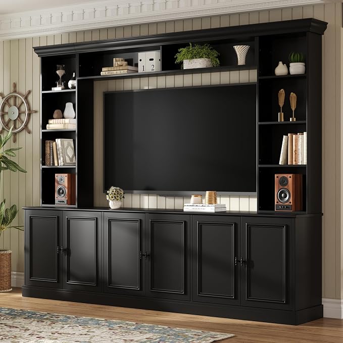 Merax 97.4" W Wall Unit Entertainment Center, TV Stand by Merax