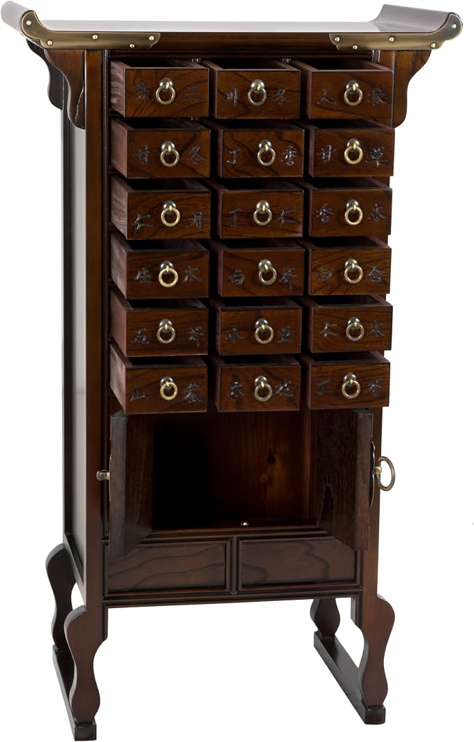 Red Lantern Korean Style 18 Drawer Herbal Medicine Chest - Image 7