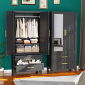 erosoei Metal Armoire Wardrobe Closet, 71 "Metal Clothing Storage Cabinet by erosoei