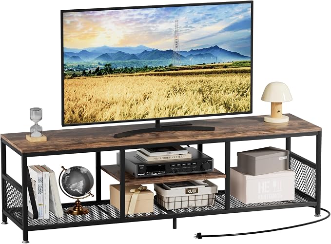 VECELO TV Stand with Power Outlets by VECELO