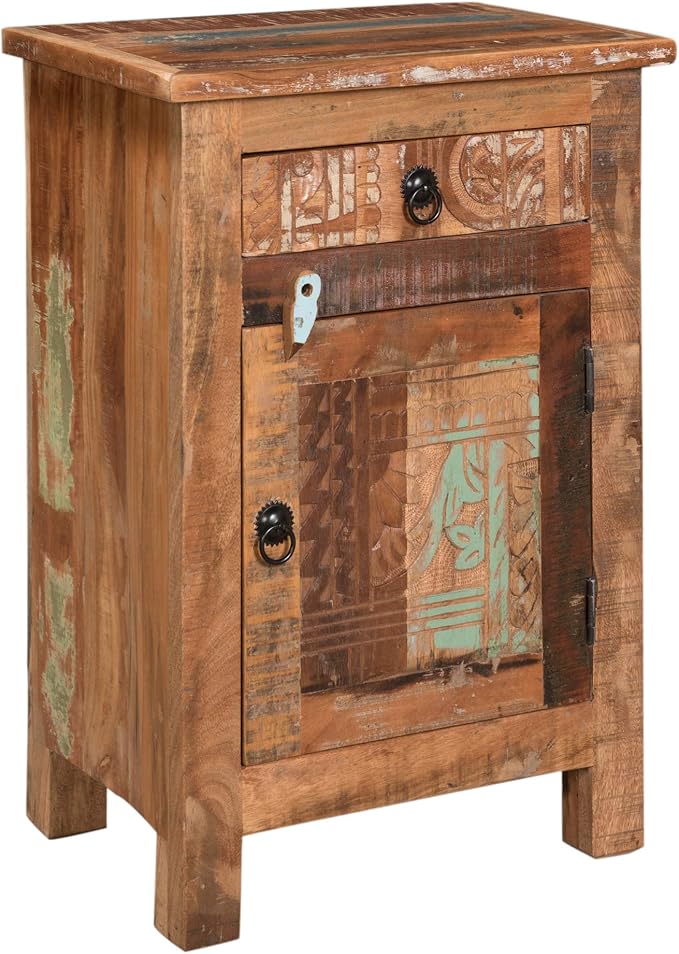Traditional Carved Wood Side Table, Elegant Addition to Any Room, Made from - Image 8
