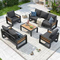 Aoxun Aluminum Patio Furniture Set, 5 Piece Luxury Outdoor Sectional by Aoxun