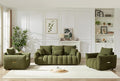 Antetek Set of 3 Teddy Sofa for Living Room, Modern 2 Units Deep Seat Sofa by Antetek