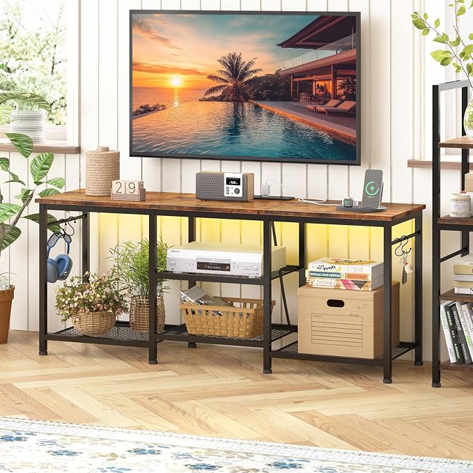 YGEOMER TV Stand for Up to 55 Inch Tvs, Entertainment Center - Image 7