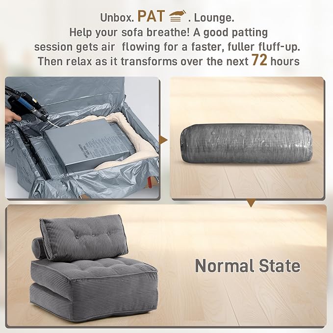 Folding Sofa Bed Convertible Sleeper Chair 33" - Image 3