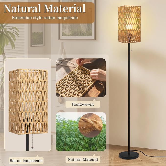 Ruiever Floor Lamp for Living Room, Farmhouse Floor lamp, Modern Standing lamp - Image 5