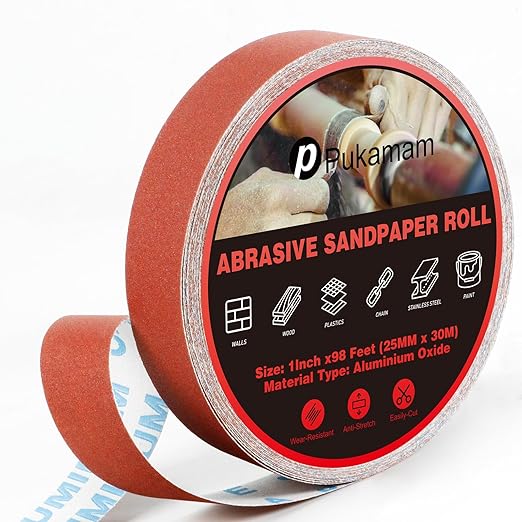 Emery Cloth Roll, 240 Grit Sandpaper Roll, Wet and Dry Emory Cloths by Pukamam