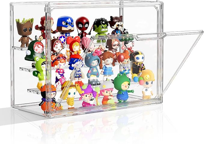 Clear Acrylic Display Case for Collectibles 4 Layer Hobby Figure Display Case by MSHOMELYDIRECT