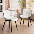 YOUNUOKE Mid-Century Modern Dining Chairs Set of 2, Armless Accent Chair by YOUNUOKE