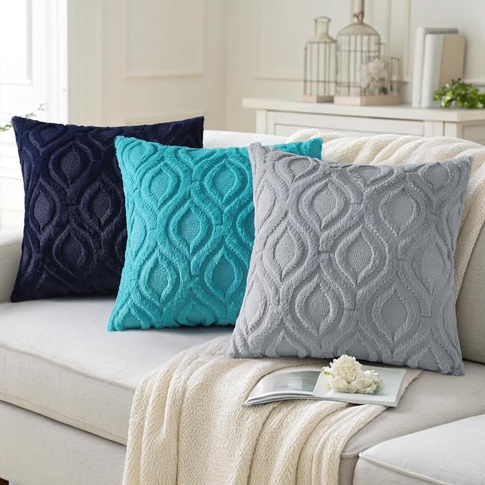 decorUhome Summer Throw Pillow Covers 12x20 Inch Set of 2, Soft Plush Faux Wool - Image 4