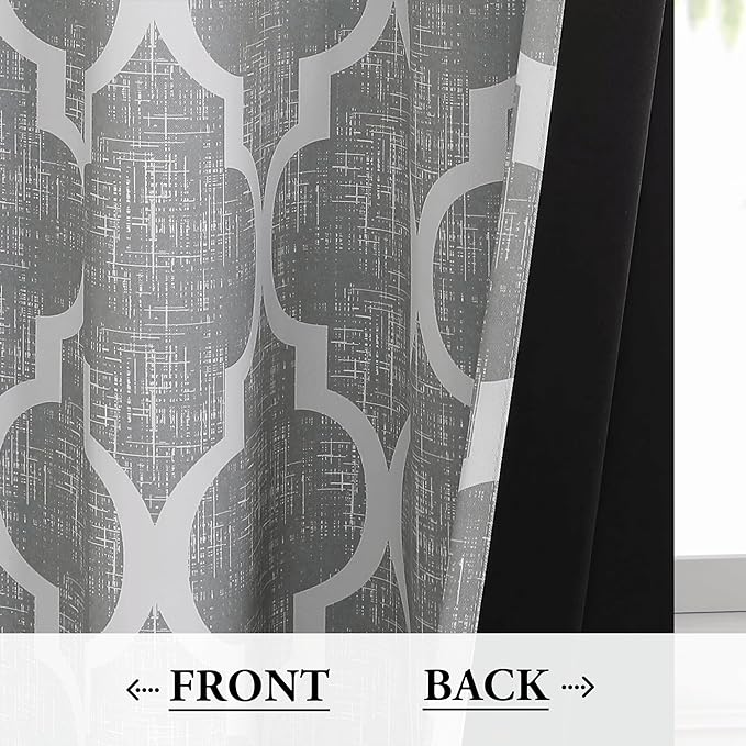 Beauoop 100% Blackout Curtains 84 Inches Long 2 Panels - Image 3