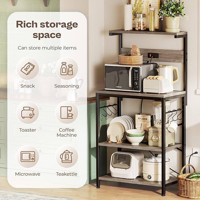 SUPERJARE Kitchen Bakers Rack - Image 5