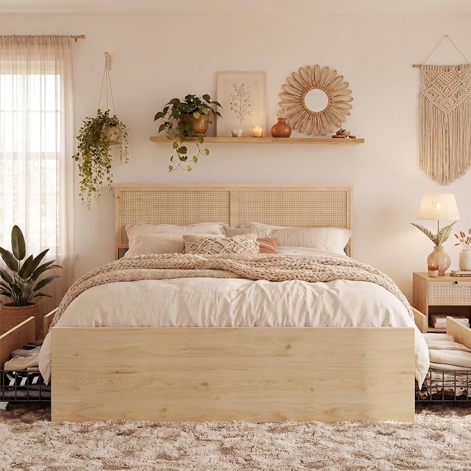 Brafab Natural Rattan King Size Bed Frame - Image 3