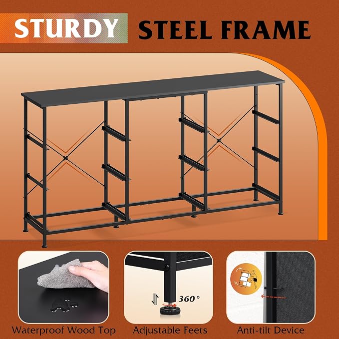 WLIVE 54''W Dresser for Bedroom, 65 inch TV, Wide Chest of Drawers - Image 7
