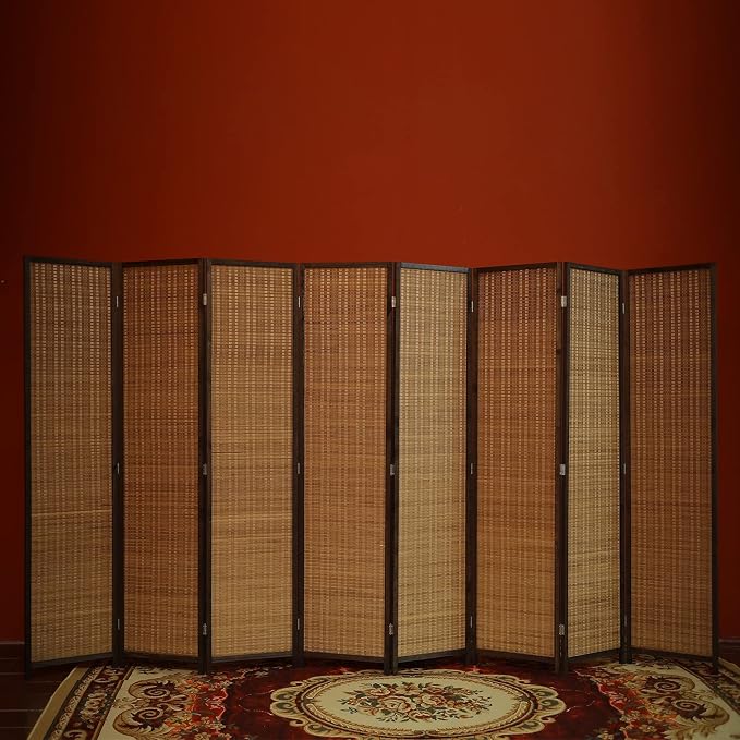 Furnnylane 8 Panel Bamboo Room Divider - Image 2