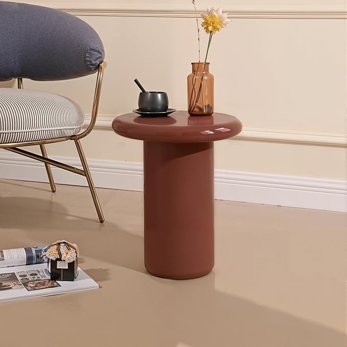 Acanva Modern End Tables with High Glossy Finish, Curved Edges, Accent Center by acanva