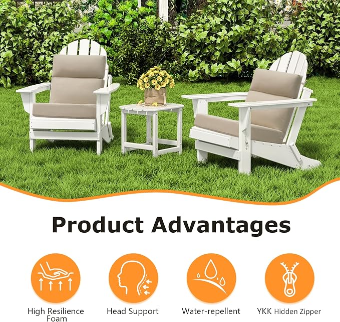 Unimatta Outdoor High Back Chair Cushion Seat Pads, 44 x 21 Inch - Image 2