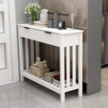 TaoHFE White Narrow Console Table by TAOHFE