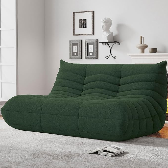 WHGBJA Bean Bag Chairs for Adults, Memory Foam Couch Loveseat Sofa Chair by WHGBJA