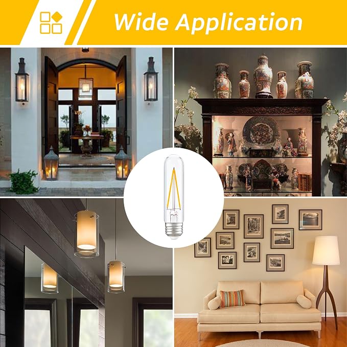 Dimmable E26 T30 T10 LED Bulb Long Tube Light Bulb 4W, Type T Tubular Light - Image 6