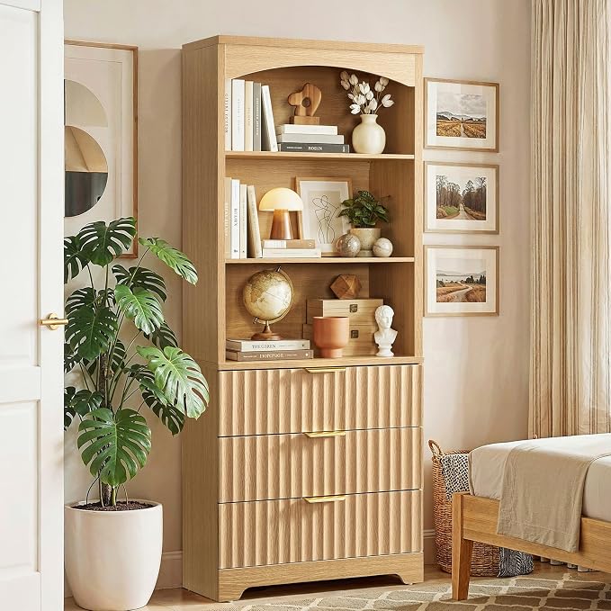 TEENFON 63.3" Tall Bookshelf, Bookshelves and Bookcases by TEENFON